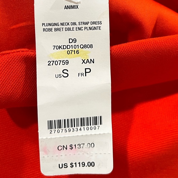 Bebe PLUNGING NECK Double STRAP DRESS Size Small - Picture 9 of 13